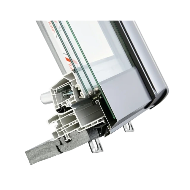 Влагостойкая рама из ПВХ пластика в разрезе